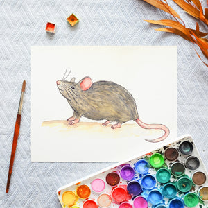 Watercolor Template - Mouse
